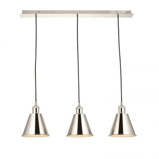 Drummond 3Lt Linear Pendant - Bright Nickel