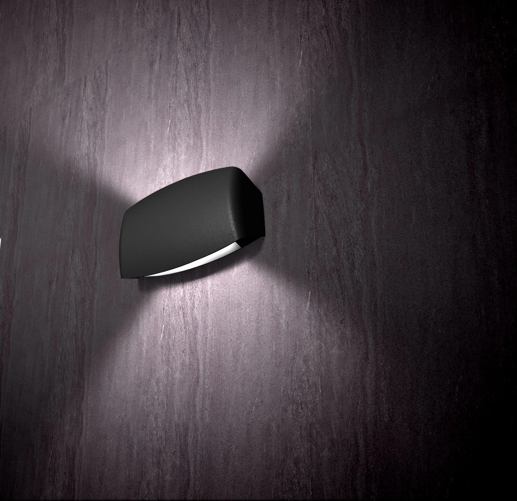 Abram 150/190/270mm Outdoor Up/Down Wall Light - Black/Grey Finish - Image 3