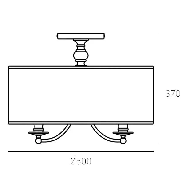 Abu Dhabi 3/5Lt Semi Flush Fitting - Silver/Gold - Image 14