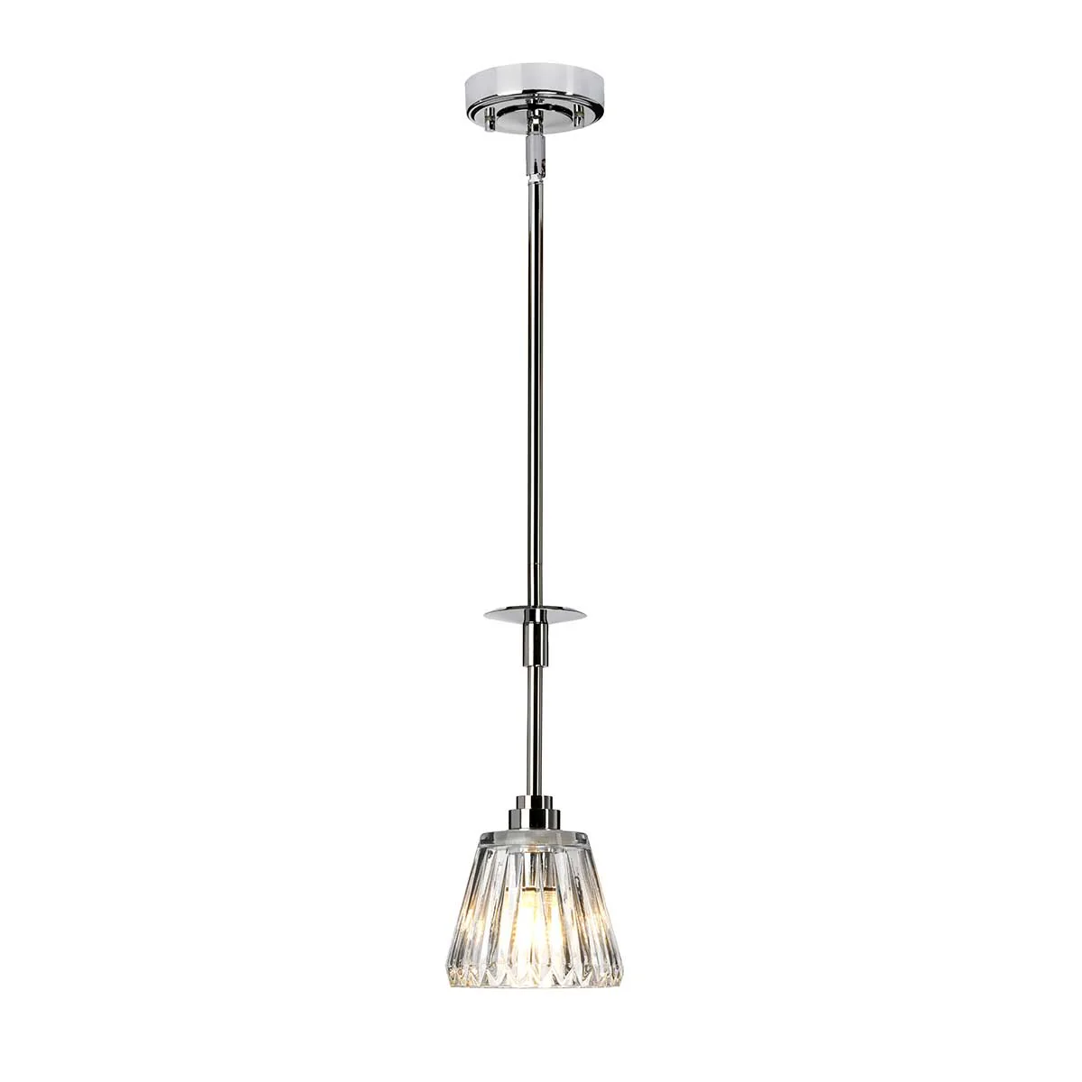 Agatha 1 Light Pendant IP44 – Chrome