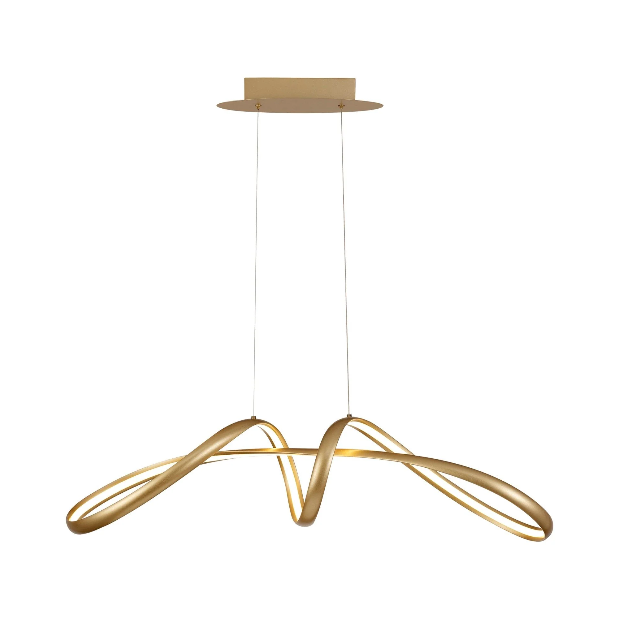 Agora Large Oval Pendant - 3000K - Sand Gold