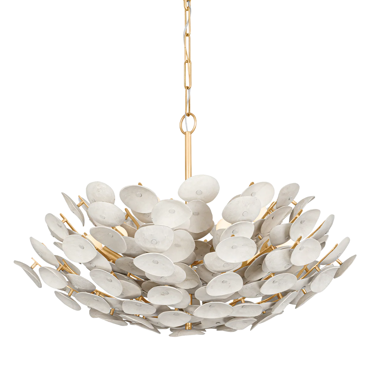 Aimi 9/12Lt Chandelier - Vintage Gold Leaf