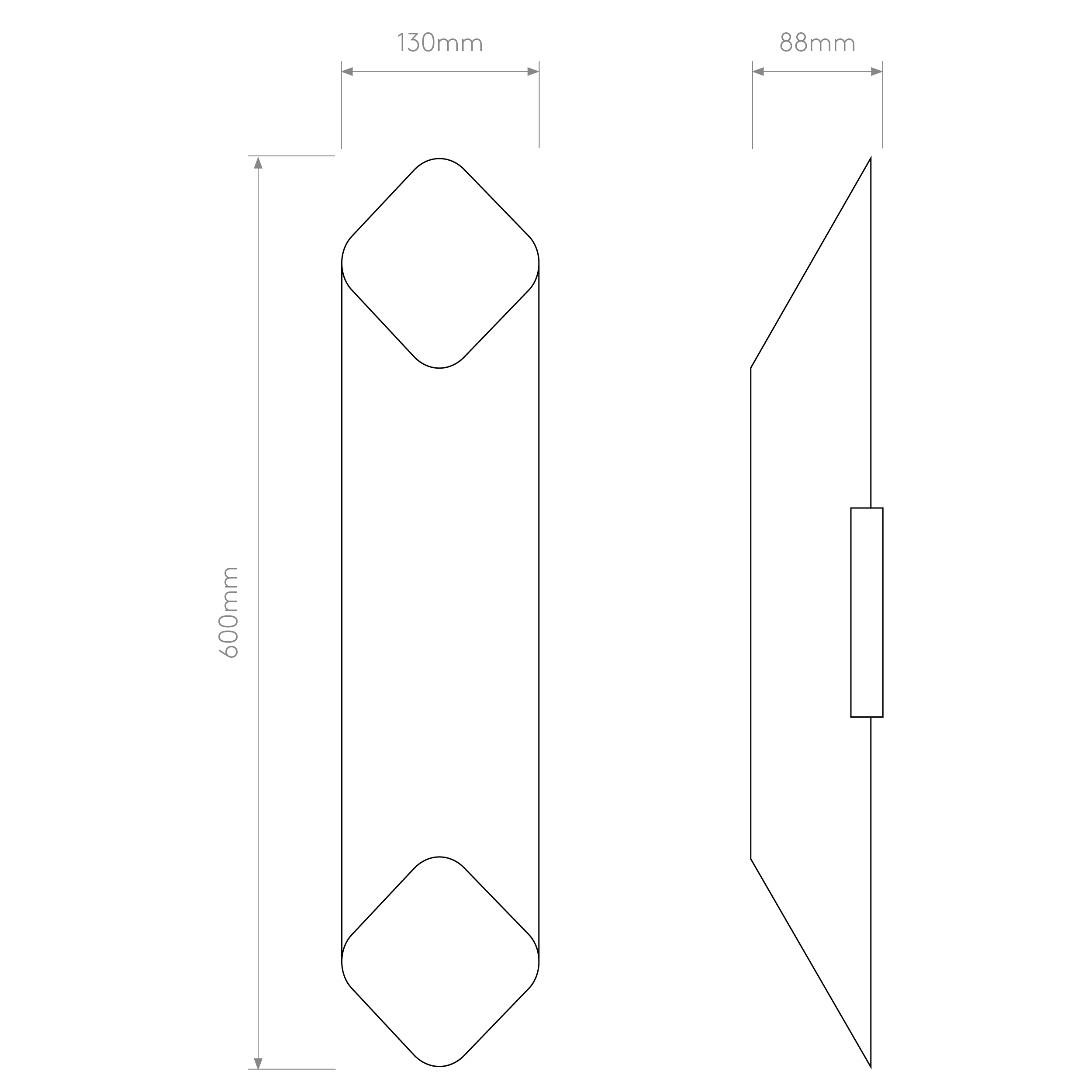 Ako 420/600 Phase Wall Light- Black/ White - Image 19