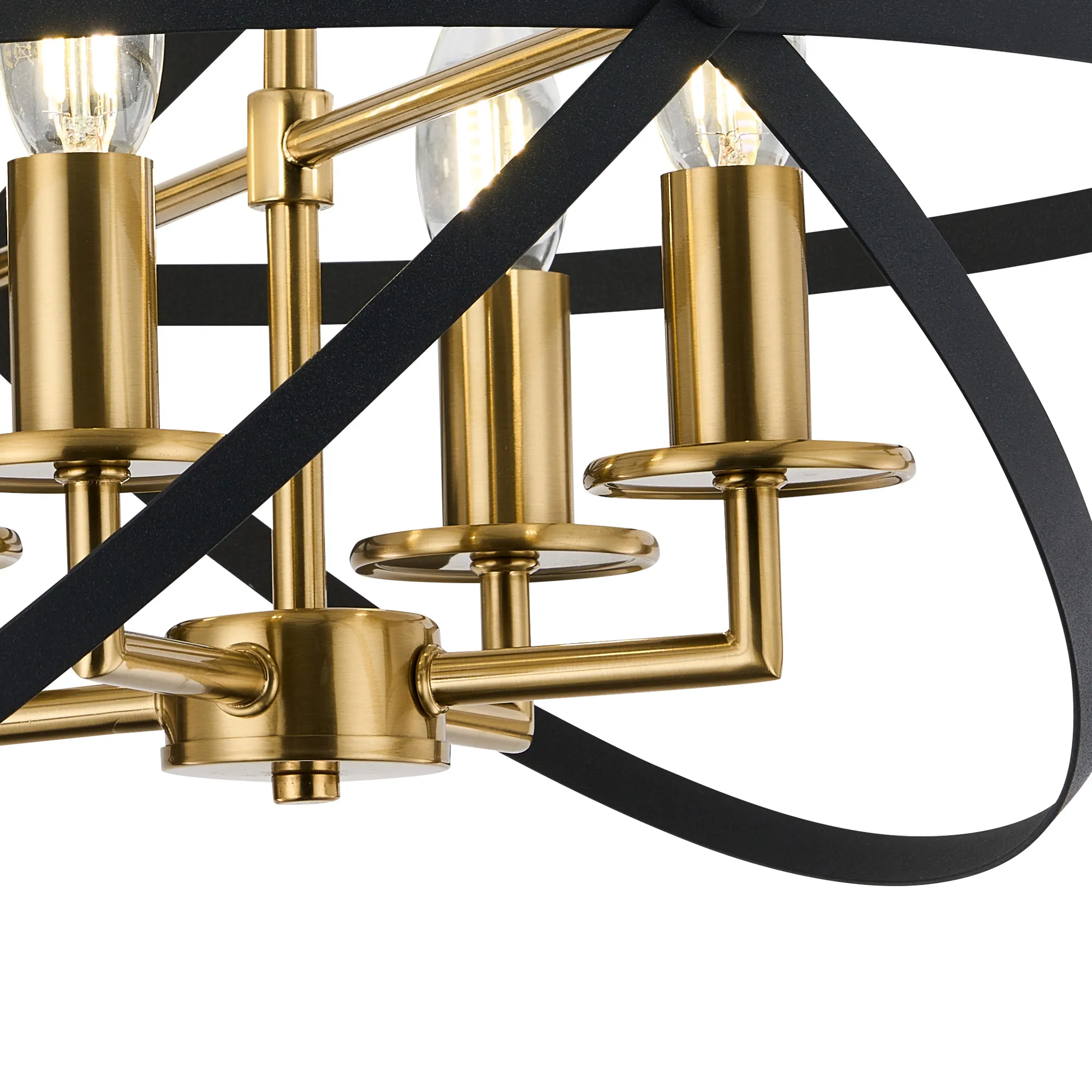 Alley 6cm Adjustable Rings Semi Flush - Gold/Black & Satin Nickel/Anthracite Finishes - Image 10