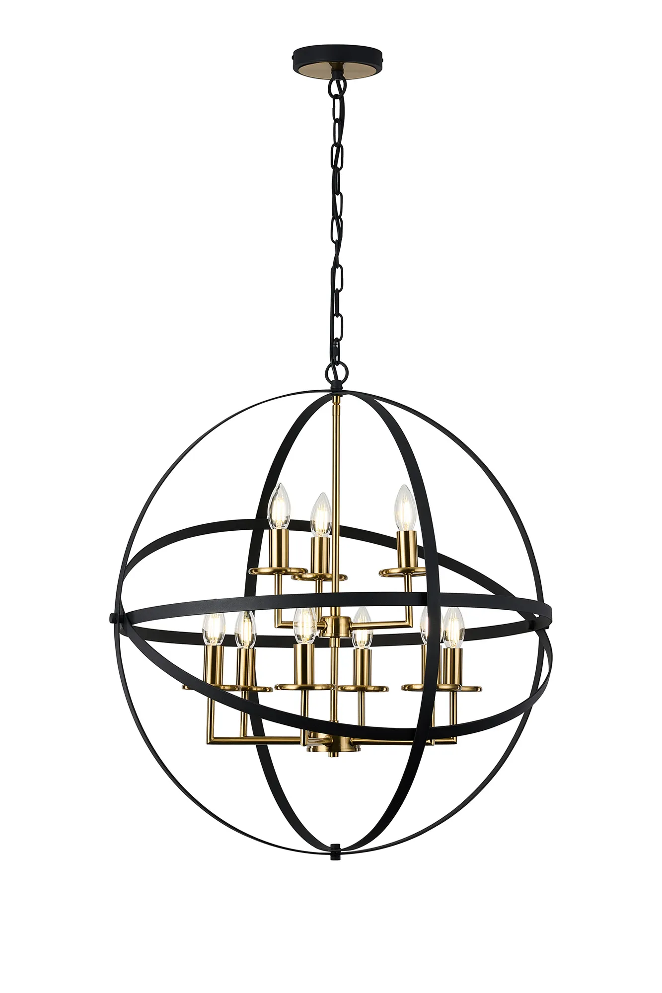 Alley Pendant Ceiling Light 3/6/9Lt - Anthracite & Satin Nickel/Black & Gold, IP20 - Image 8