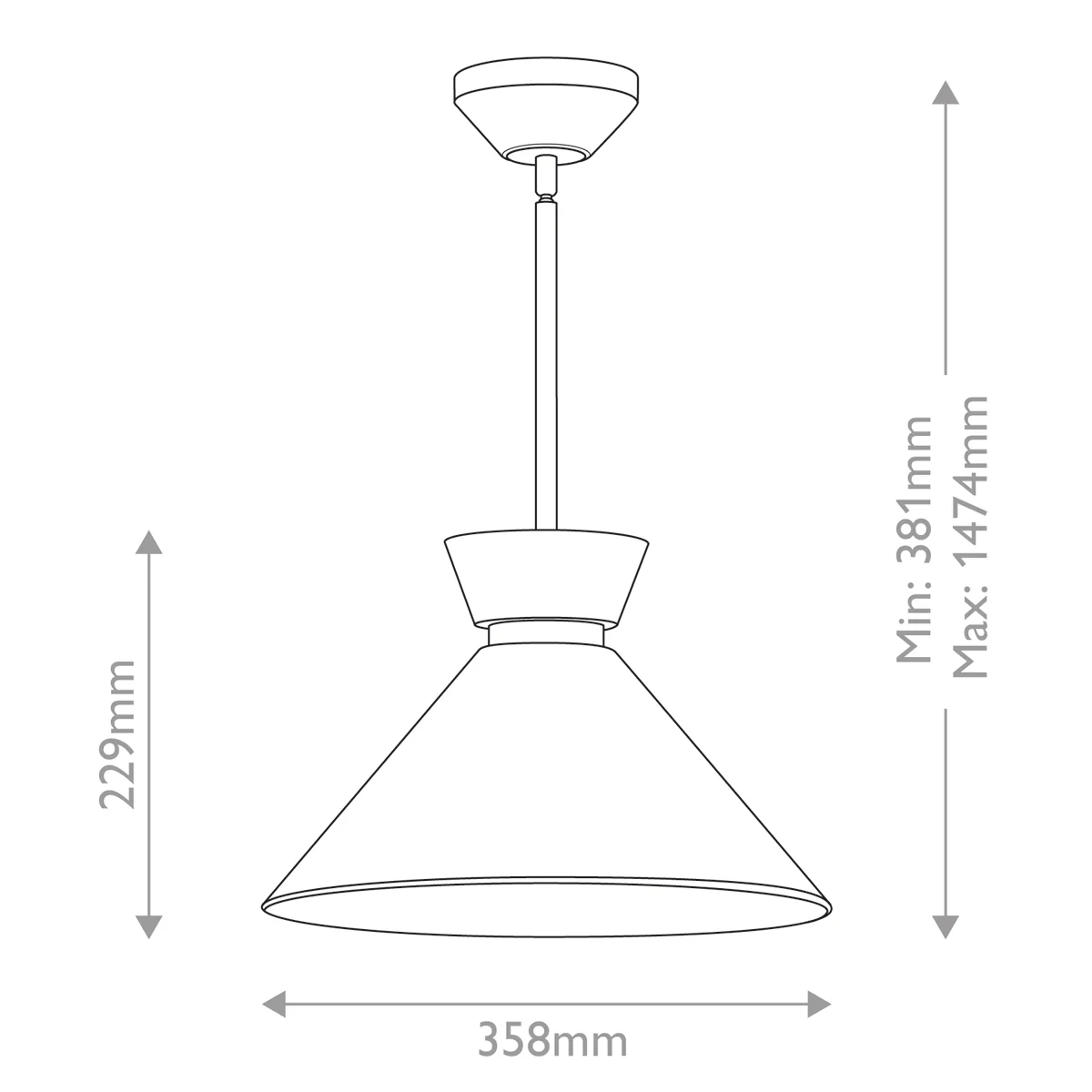Alora Halston 1 lt Pendant E27 - Image 7