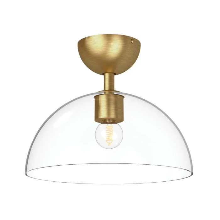Alora Mood Jude 1lt Semi Flush Light - Brushed Gold/ Matte Black