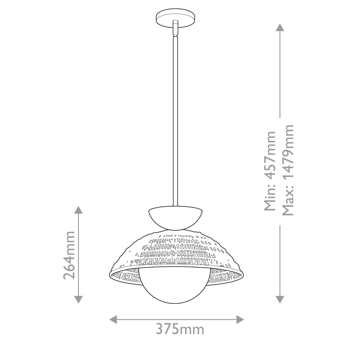 Alora Mood Perth 1 lt Pendant - E27 - Image 16