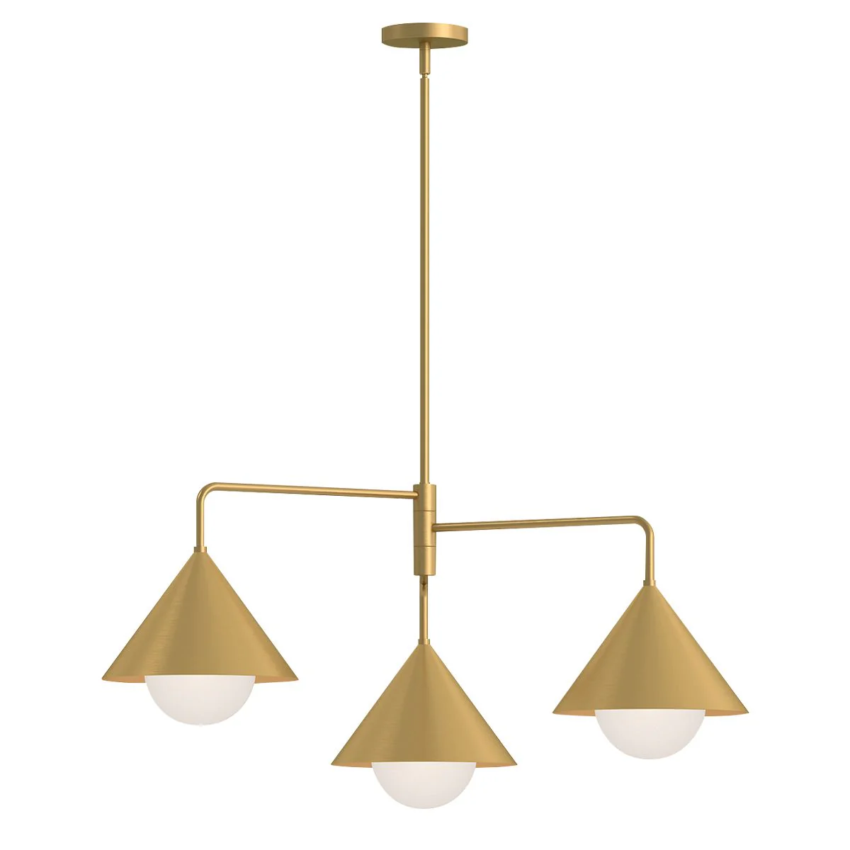 Alora Mood Remyck 3lt Chandelier - Brushed Gold/ Matte Black
