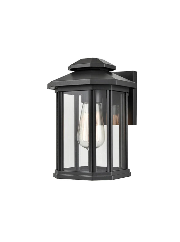 Alsatian Outdoor Lantern Wall Light IP44 - Charcoal