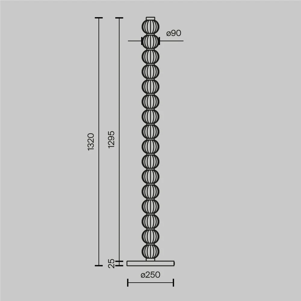 Amulet Floor lamp Integrated LED - Gold Finish - Promotional Offer - Image 3