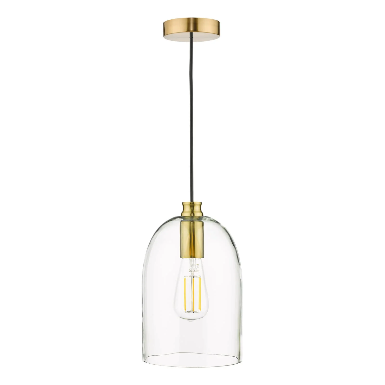 Archie Pendant  - Satin Bronze & Glass