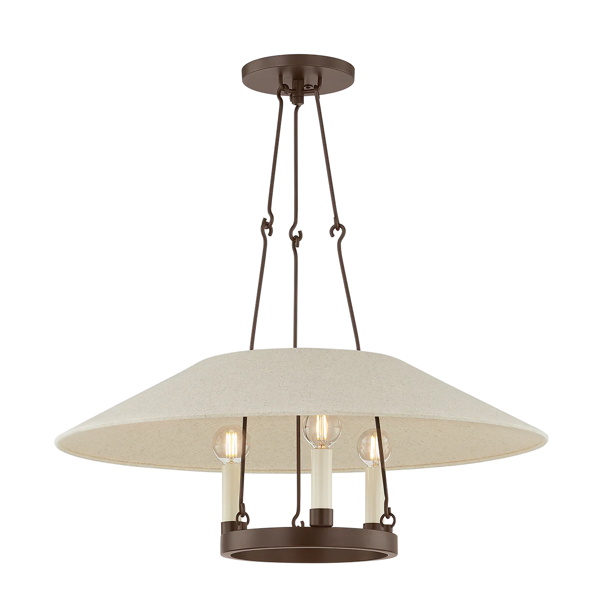 Archive 3Lt Chandelier - Bronze/Brass