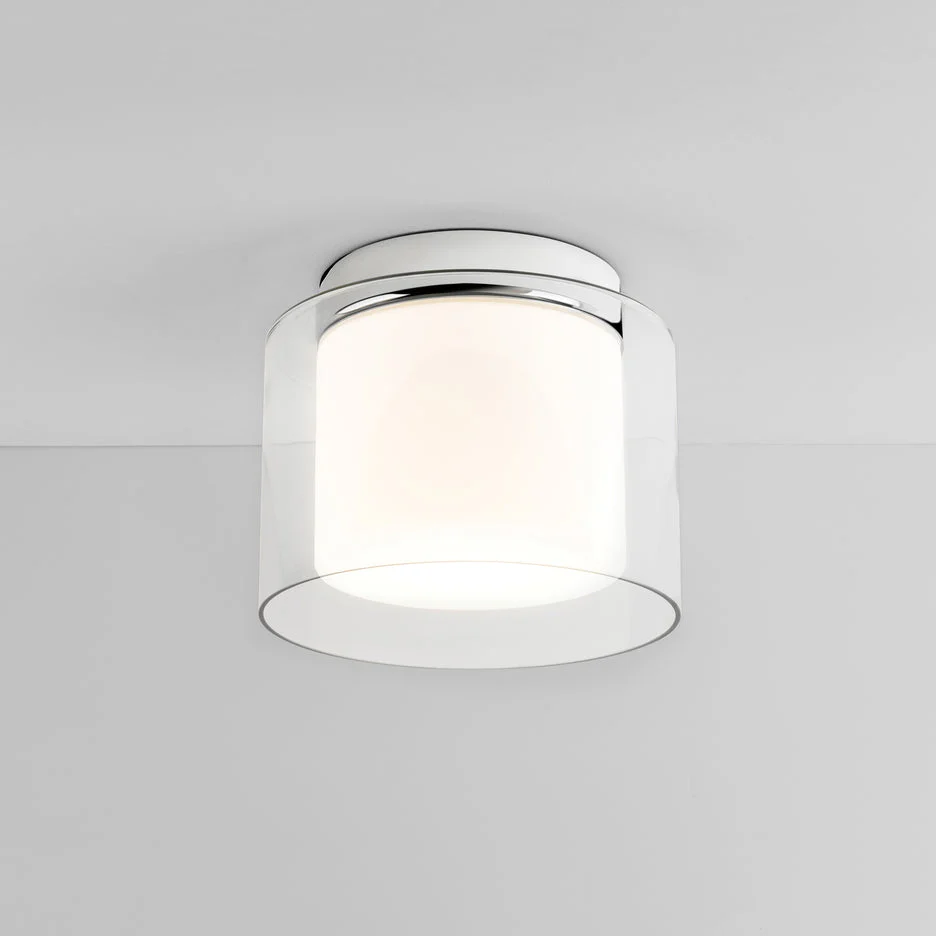 Arezzo Bathroom Flush Ceiling Light IP44 - Polished Chrome Finish
