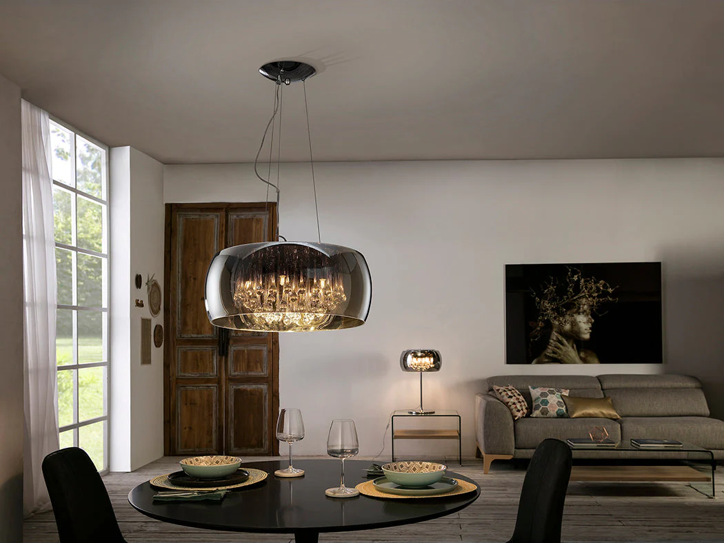 Argos 1/5/6Lt Crystal Ceiling Light - Chrome Finish - Image 13