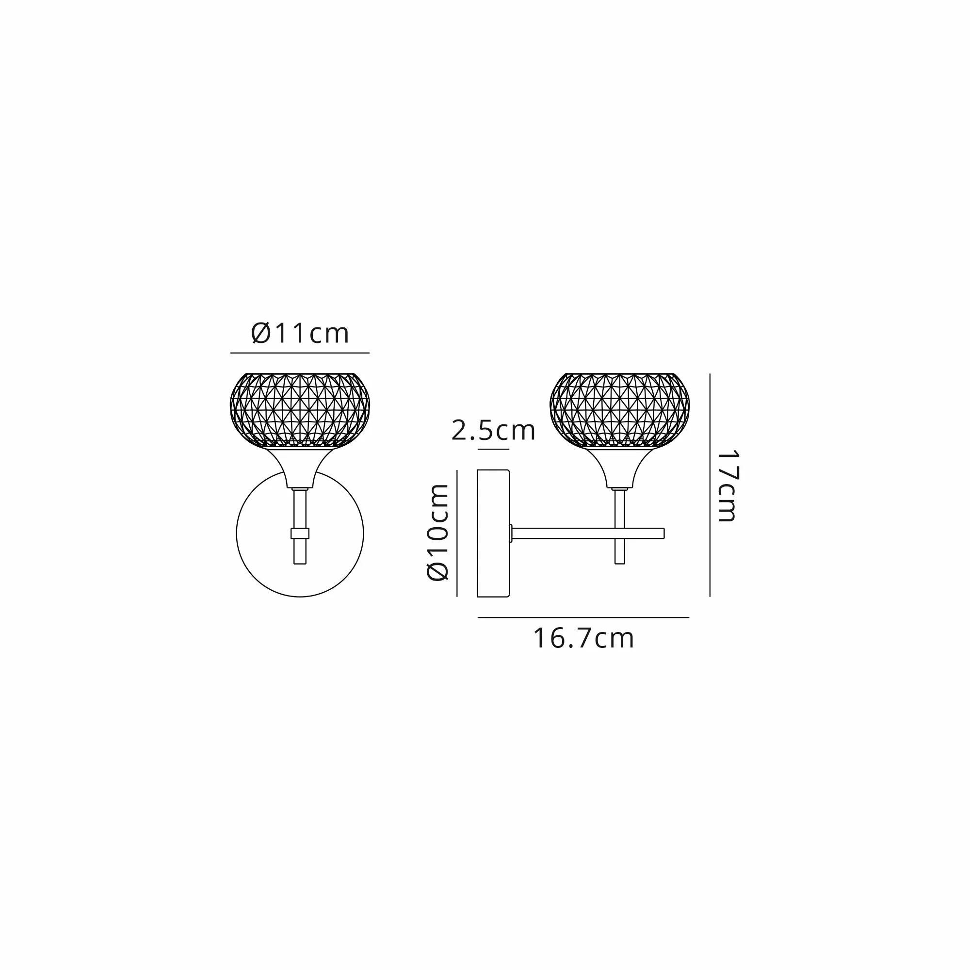 Aria Wall Light G9- Polished Chrome/ Satin Black - Image 11