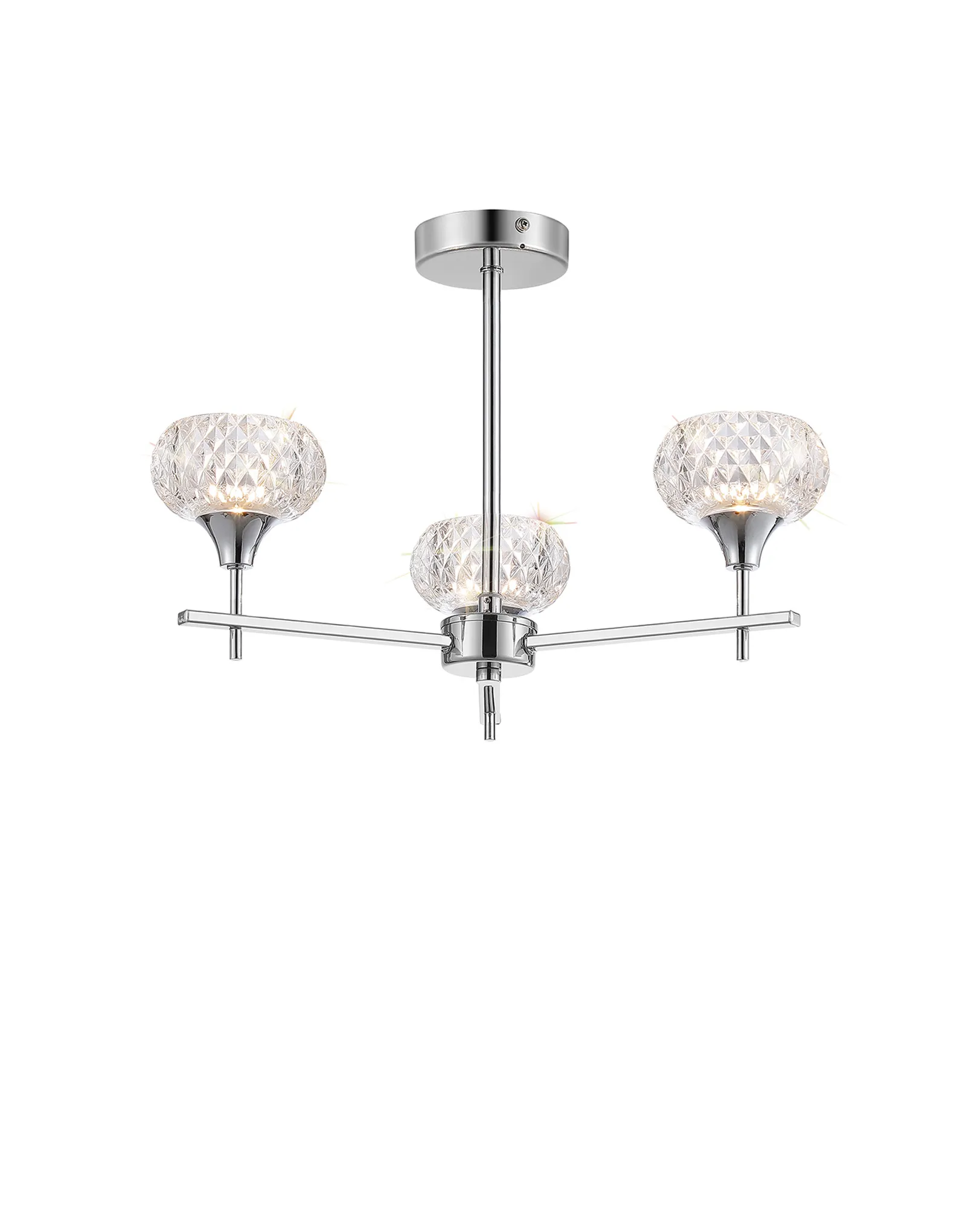 Aris 3/5lt Fixed Pendant- Polished Chrome/ Satin Black Finishes