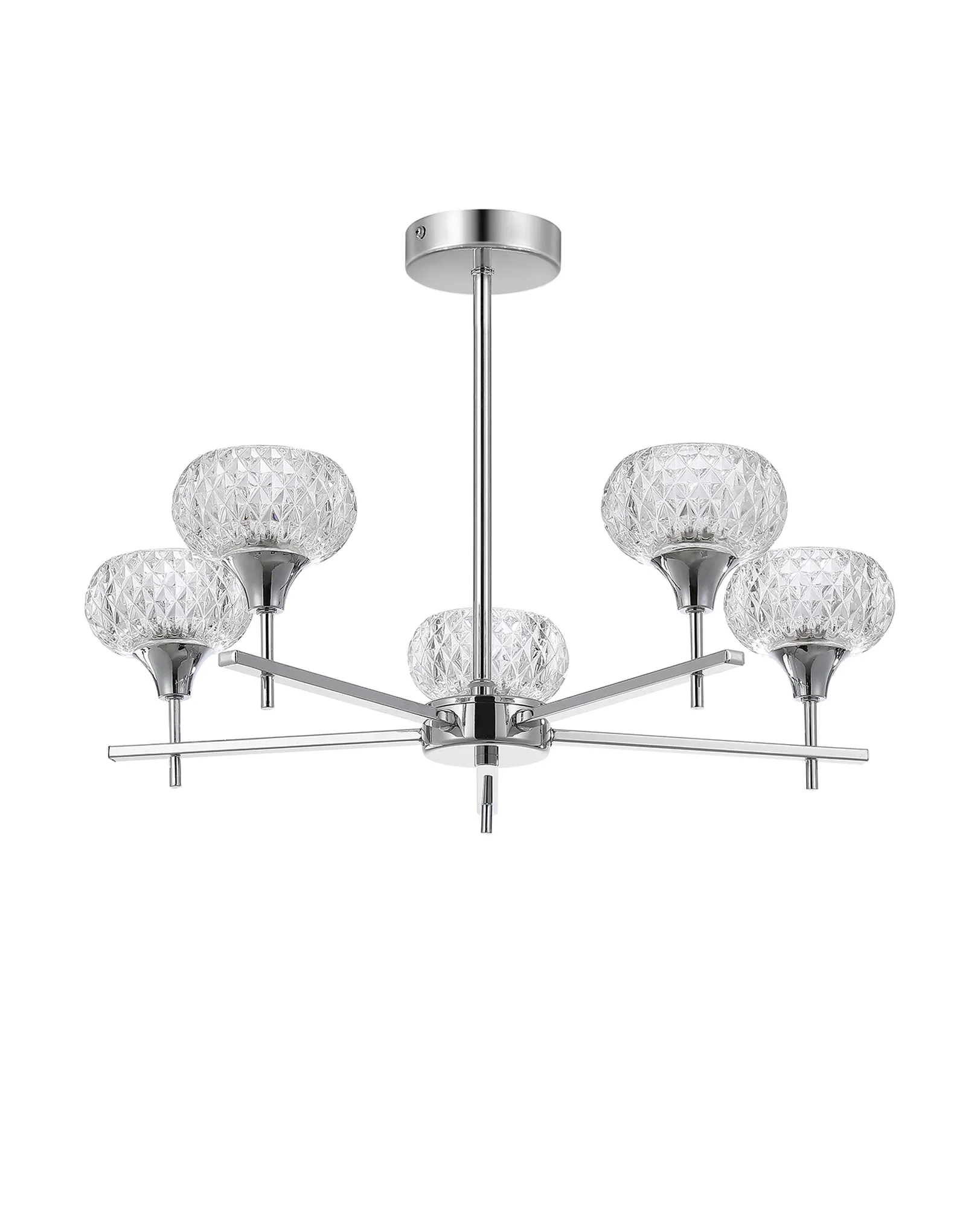 Aris 3/5lt Fixed Pendant- Polished Chrome/ Satin Black Finishes - Image 2