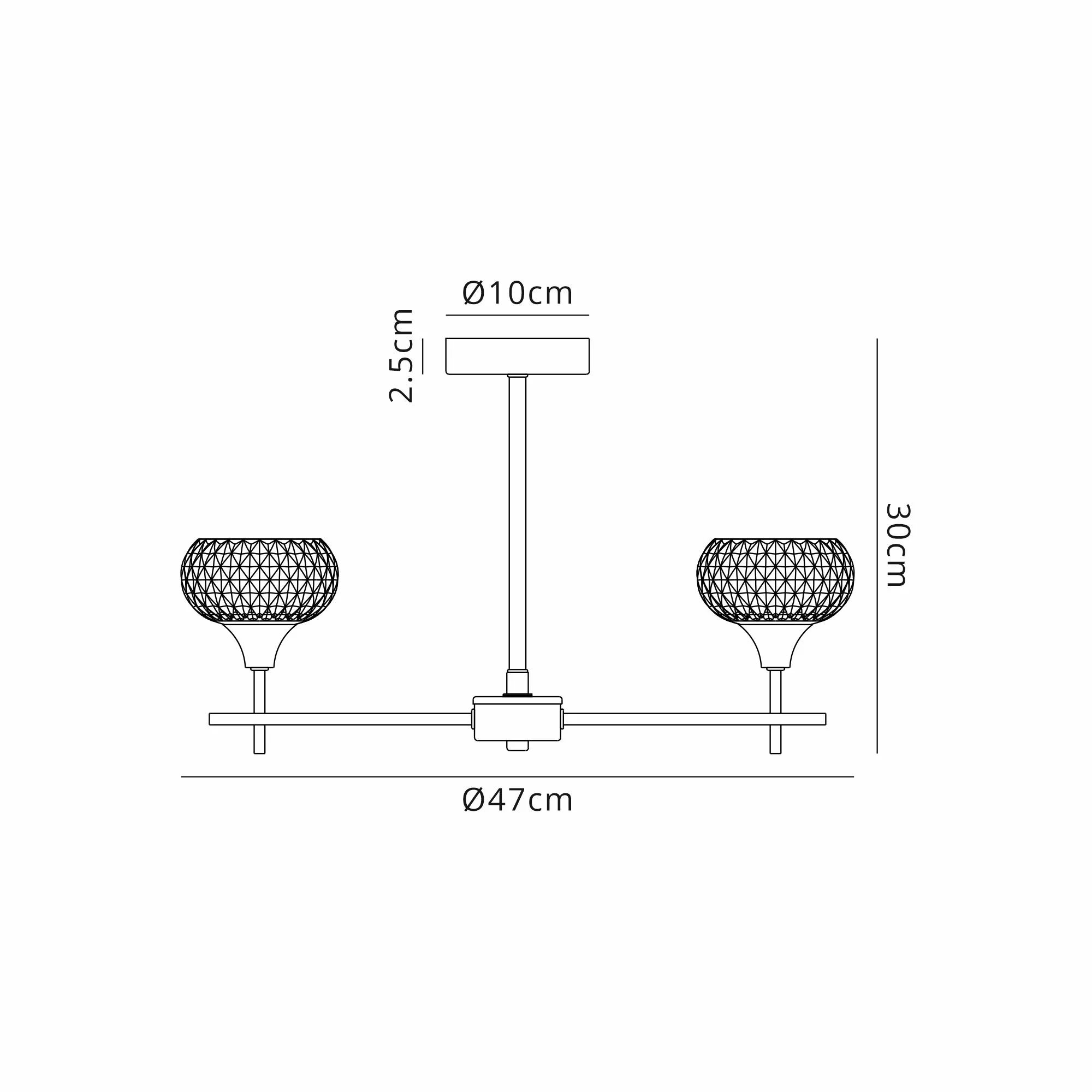 Aris 3/5lt Fixed Pendant- Polished Chrome/ Satin Black Finishes - Image 7