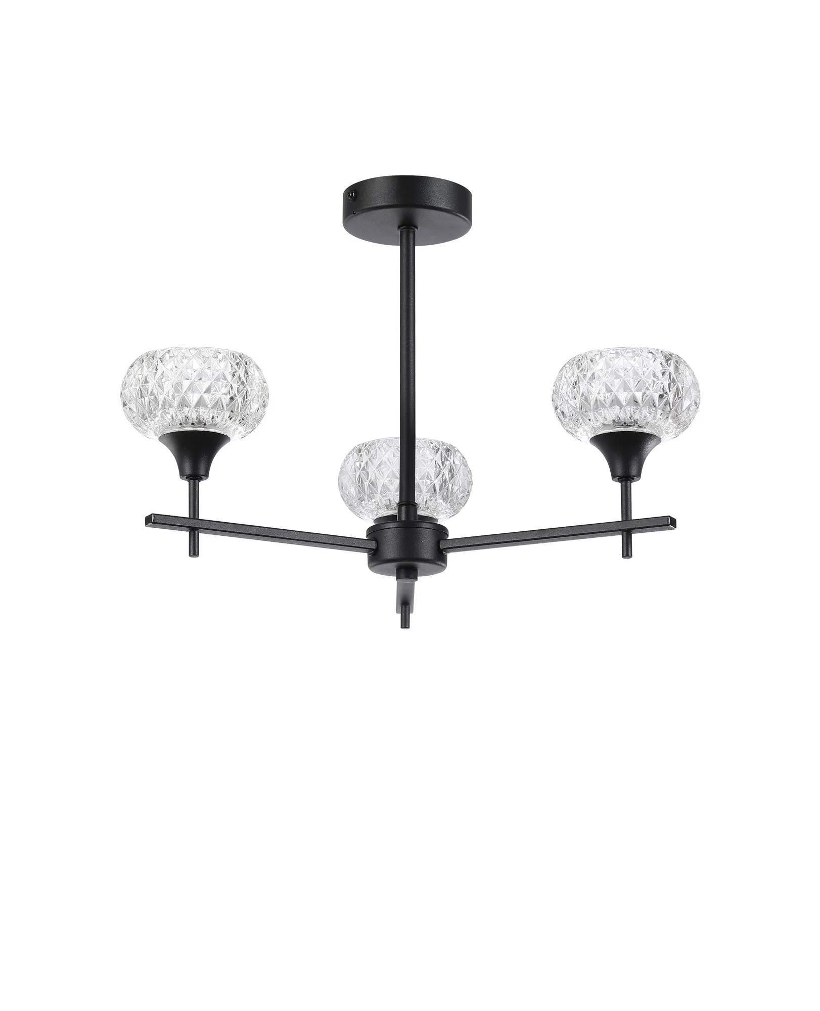 Aris 3/5lt Fixed Pendant- Polished Chrome/ Satin Black Finishes - Image 9
