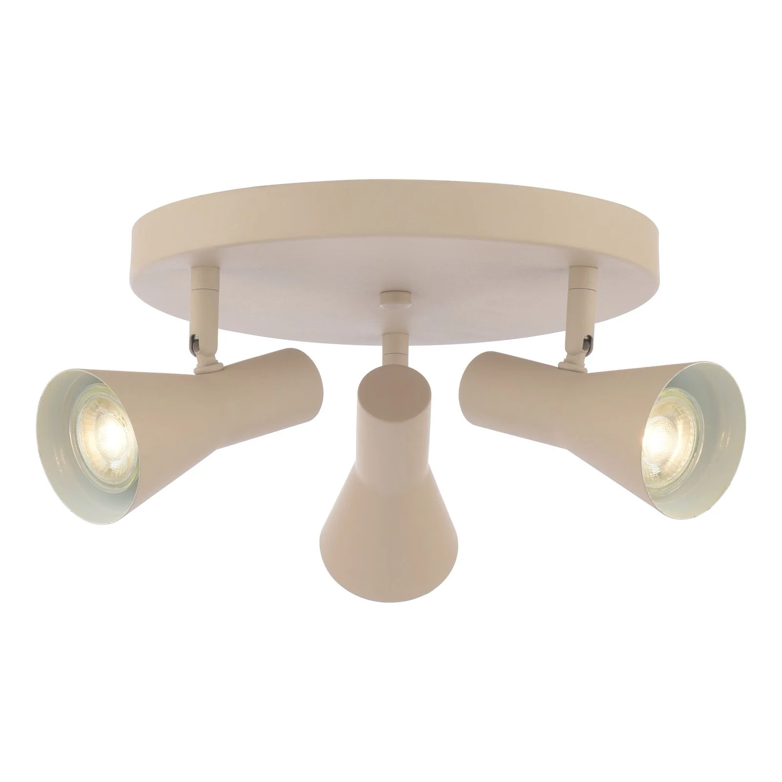 Arnel 3 Light Plate Spotlight- Satin Taupe Finish