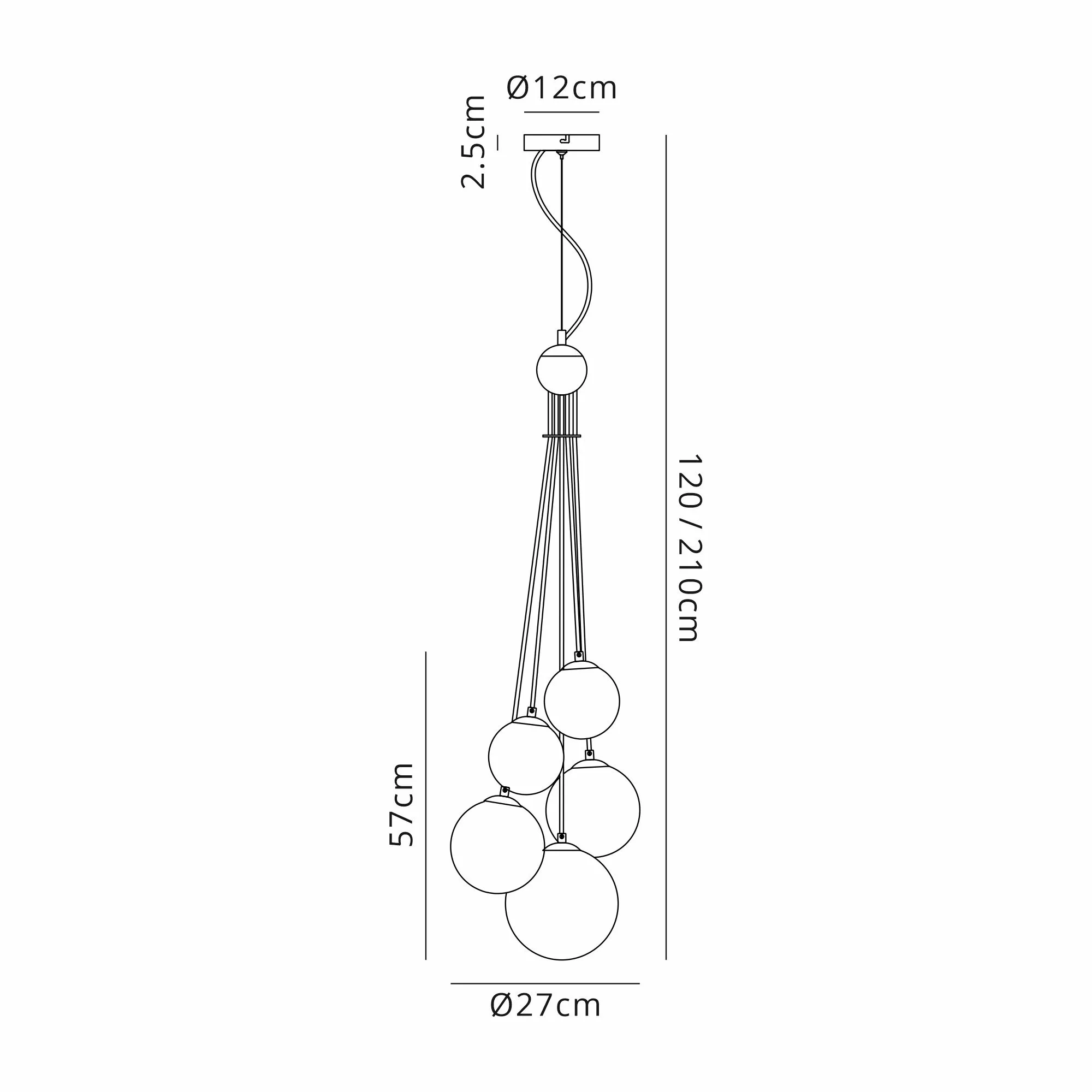 Seville 27cm Pendant, 5 x G9 - Image 111