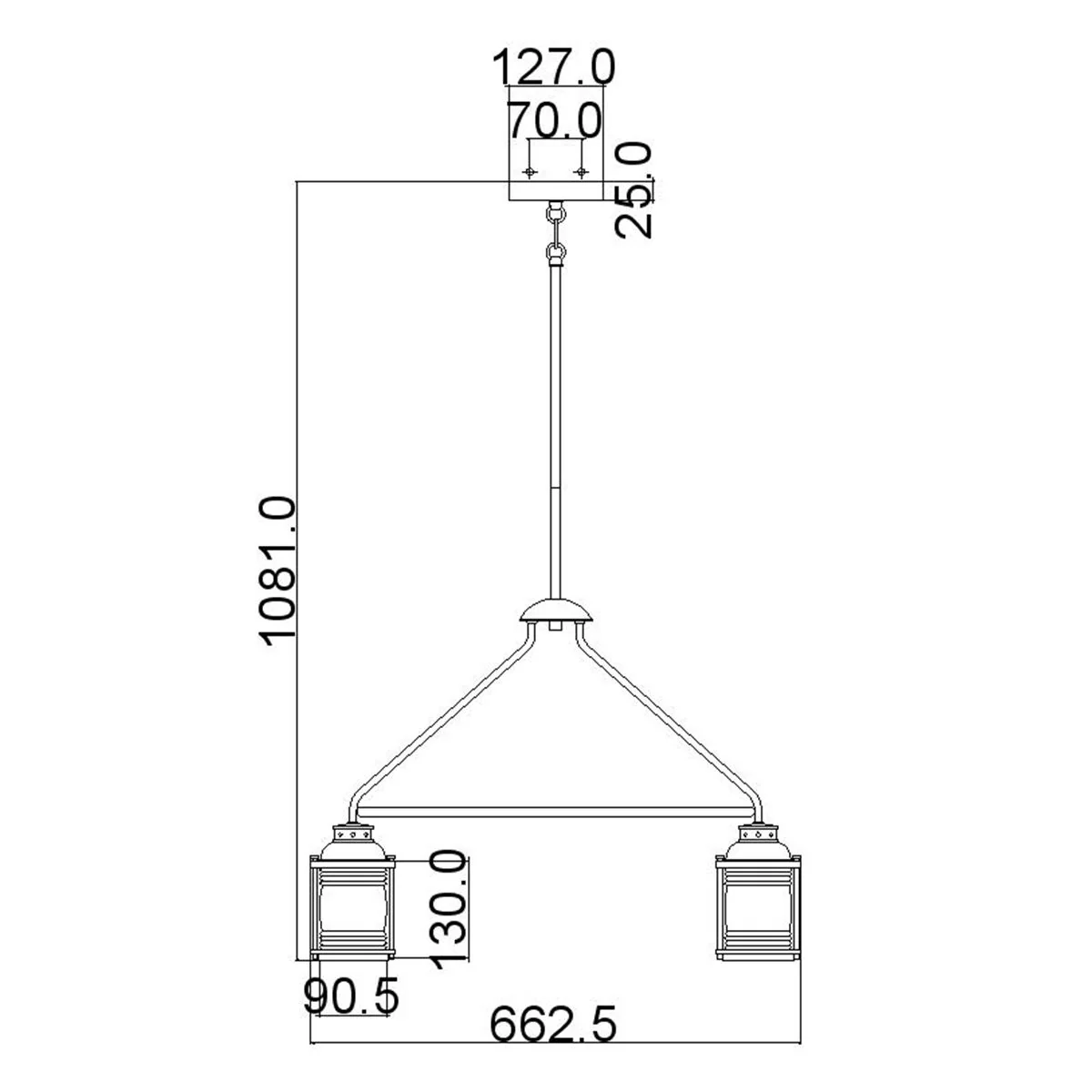 Ashland Bay 5 Light Outdoor Chandelier - Burnished Bronze/Weathered Zinc IP44 E27 - Image 7