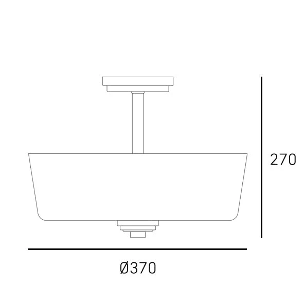 Como 3Lt Semi Flush Fitting - Black/Brass - Image 3