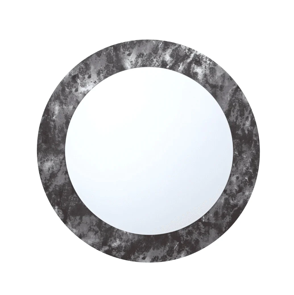 Aspen Round Mirror - Silver Finish