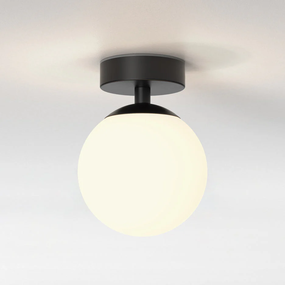 Denver Bathroom Ceiling Light IP44 - Polished Chrome / Black - Image 6