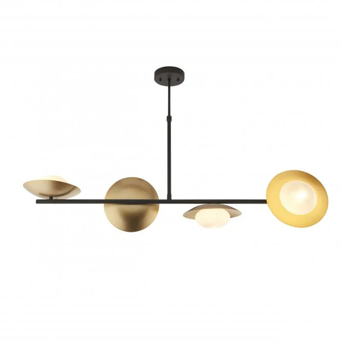Satellite 4Lt Kitchen Island Pendant - Gold & Dark Bronze
