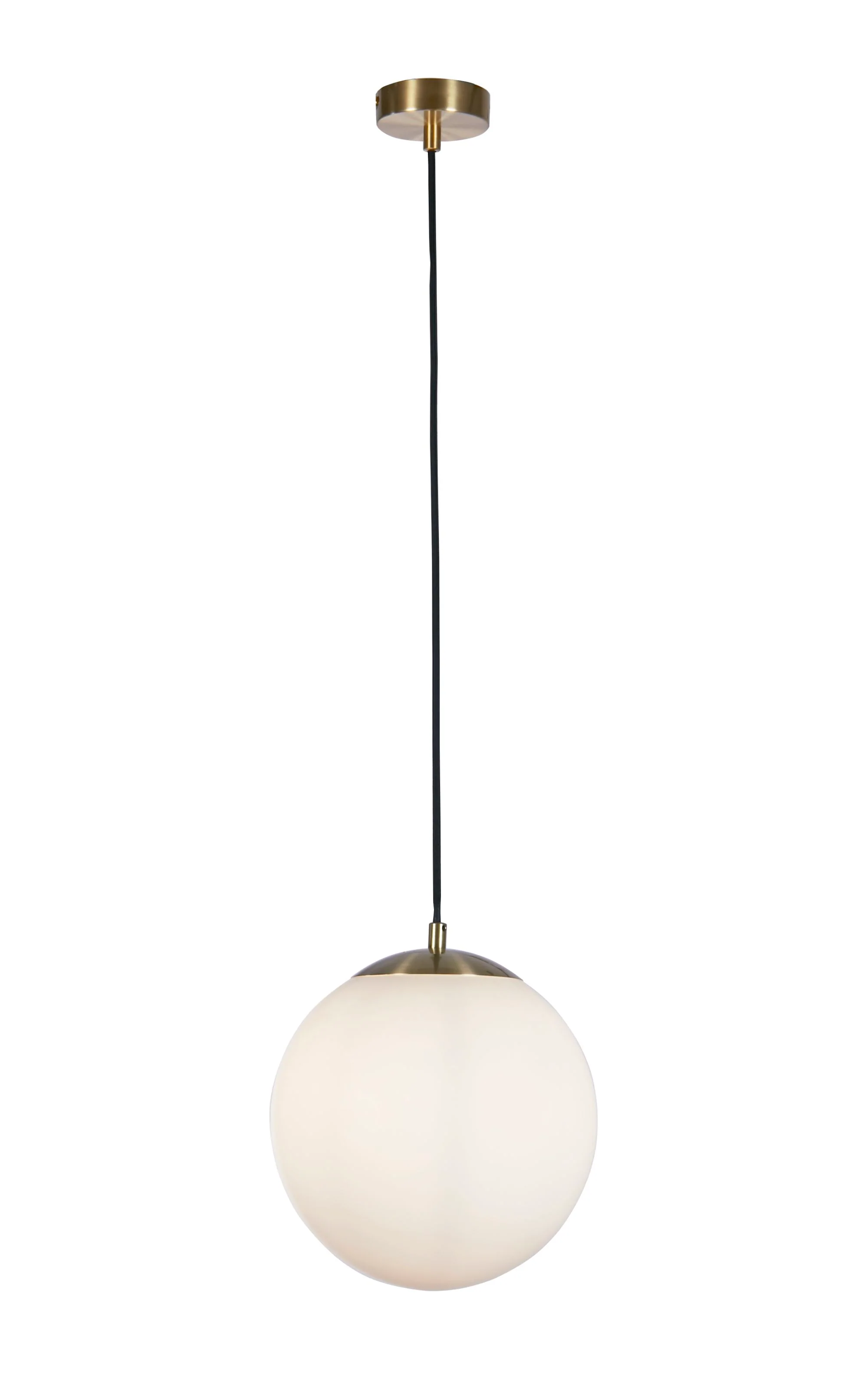 Atom Pendant Various Sizes - Satin Silver/ Satin  Brass & Opal Glass - Image 11
