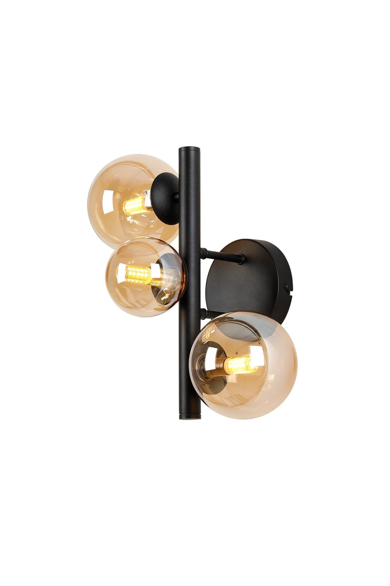 Seville 3 Lt Wall Light, Gold/Black/Nickel - Various Shade Finishes