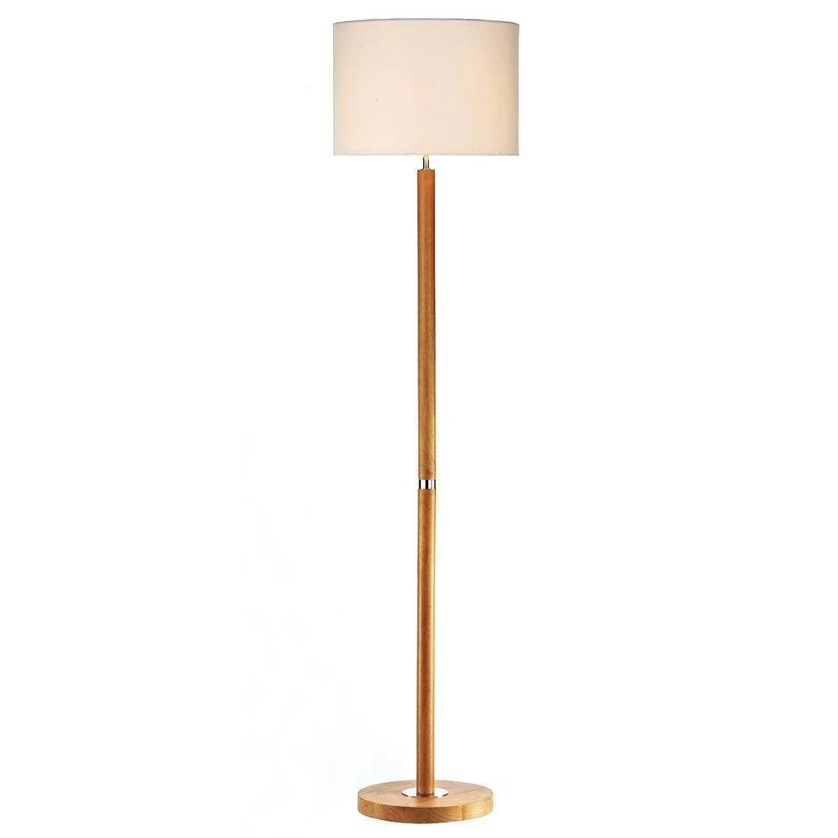 Avenue Floor Lamp Lt Wood complete with Shade