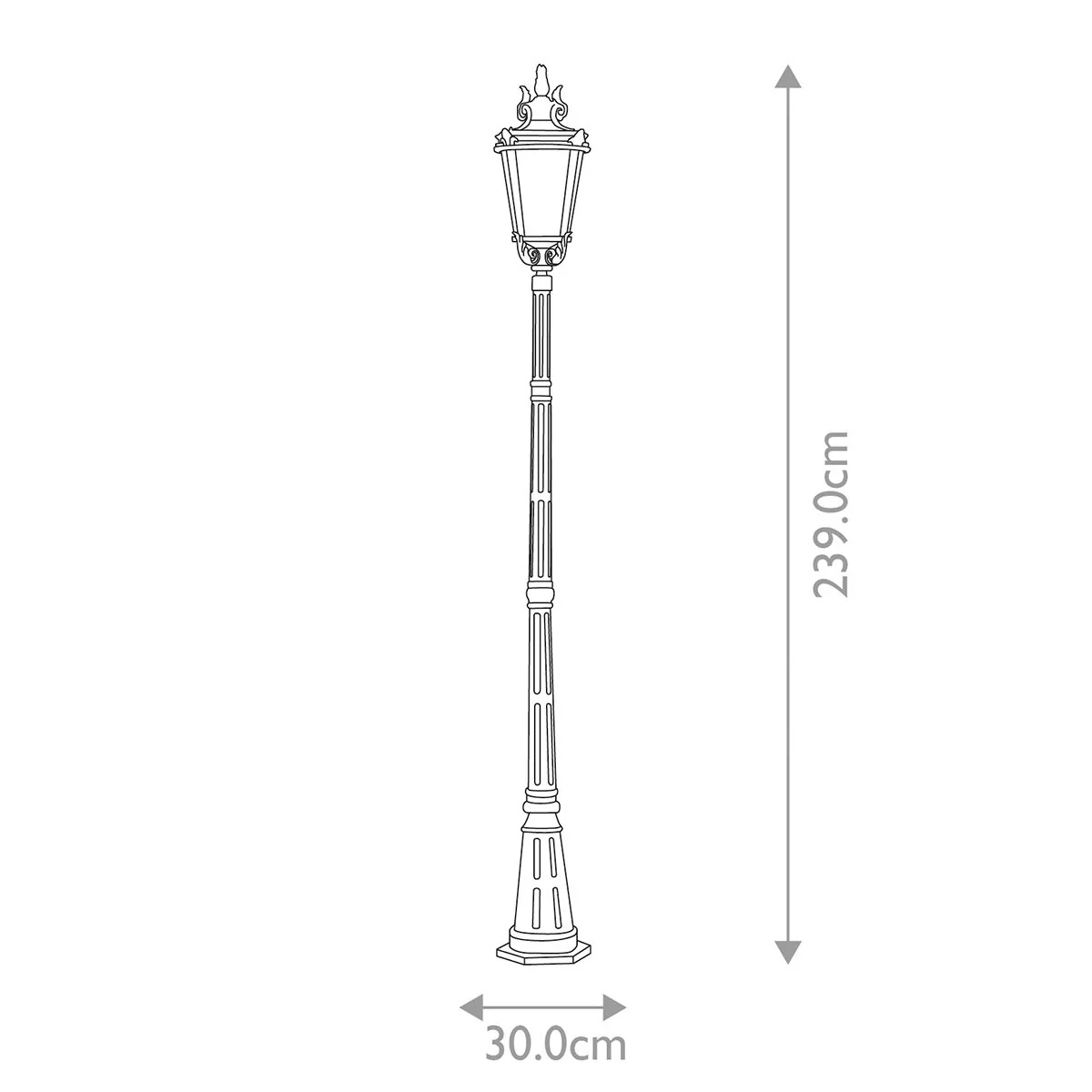 Baltimore 1 Light Medium/Large Pillar - Weathered Bronze IP44 E27 - Image 12