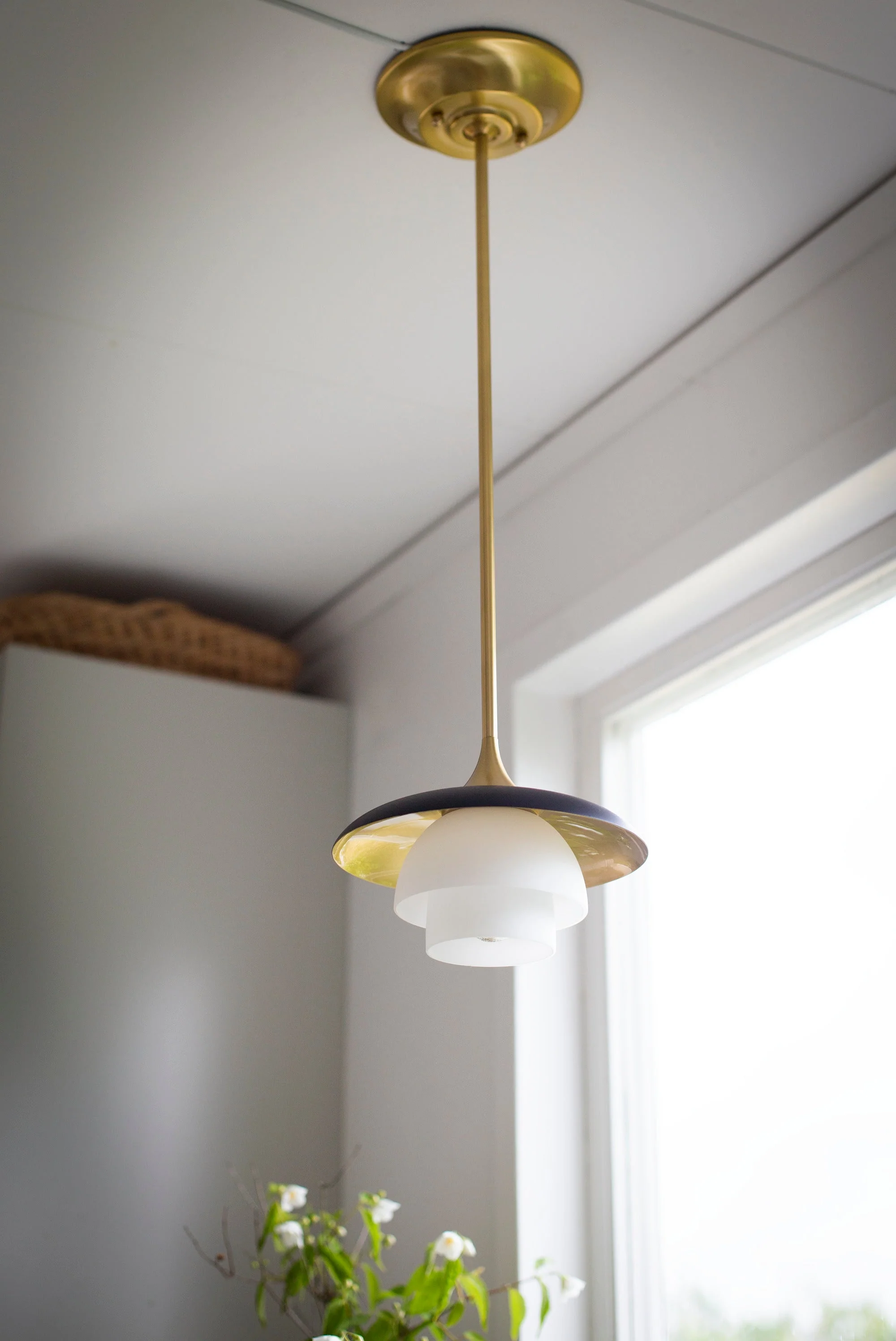 Barron 1Lt Pendant - Aged Brass - Image 2