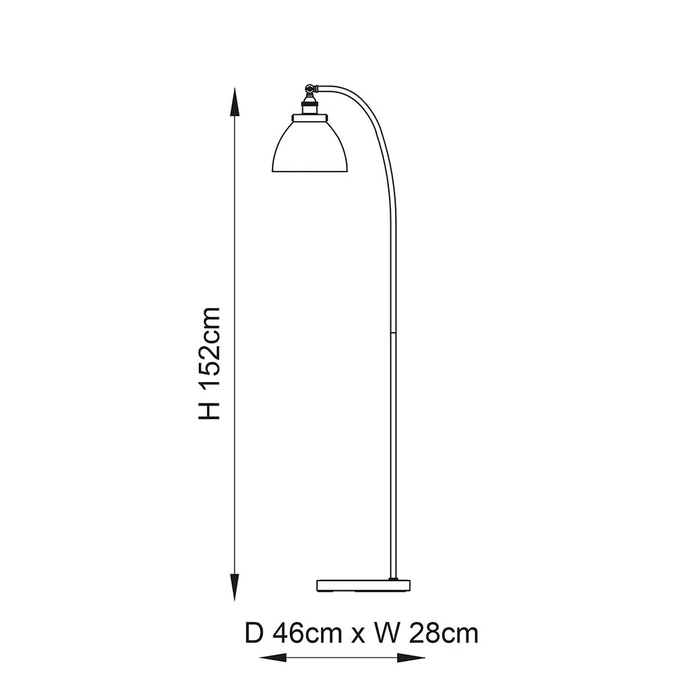 Bartley Task Floor Lamp - Various Finishes E27 - Image 9