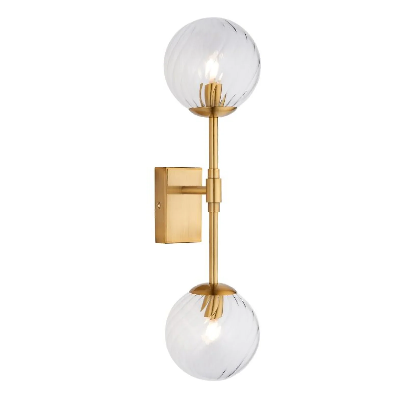 Bauer Wall Light- Aged Brass & Clear Glass Finish