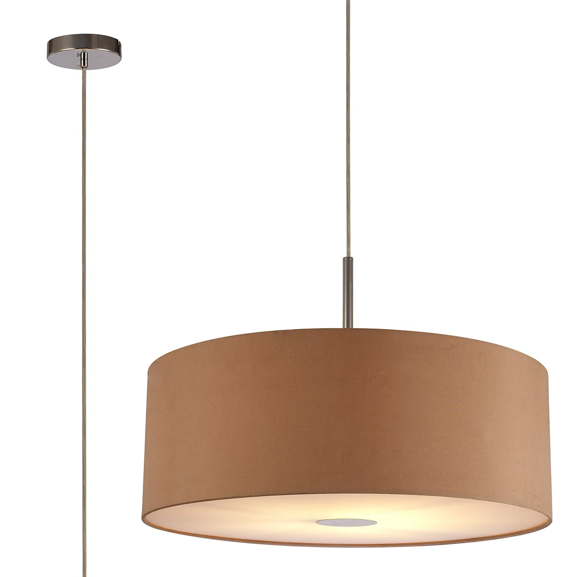 Baymont 1 Light 60cm Hanging Shade Lights Various Colurs,  Faux Silk Shade - Image 48