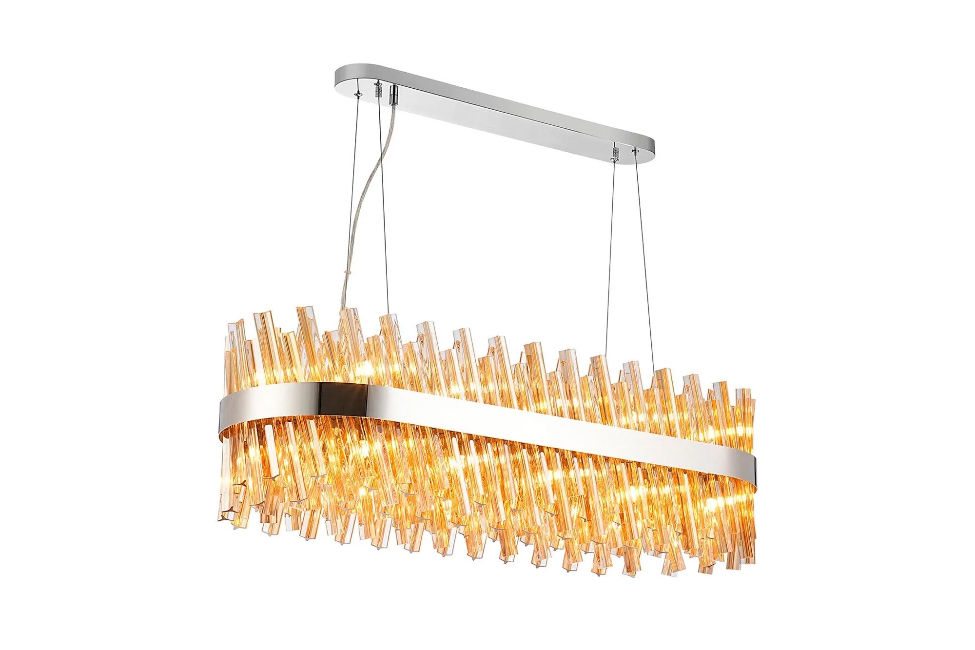 Bellina 24/36Lt Oblong Pendant, Brass/Nickel/Black - Various Finishes