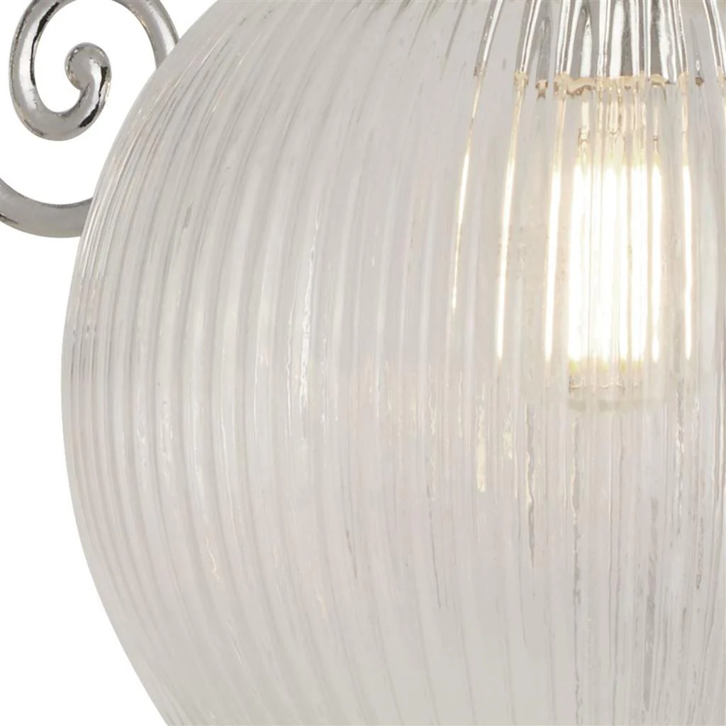 Belvue Bathroom Wall Light IP44 - Antique Brass & Clear - Image 3