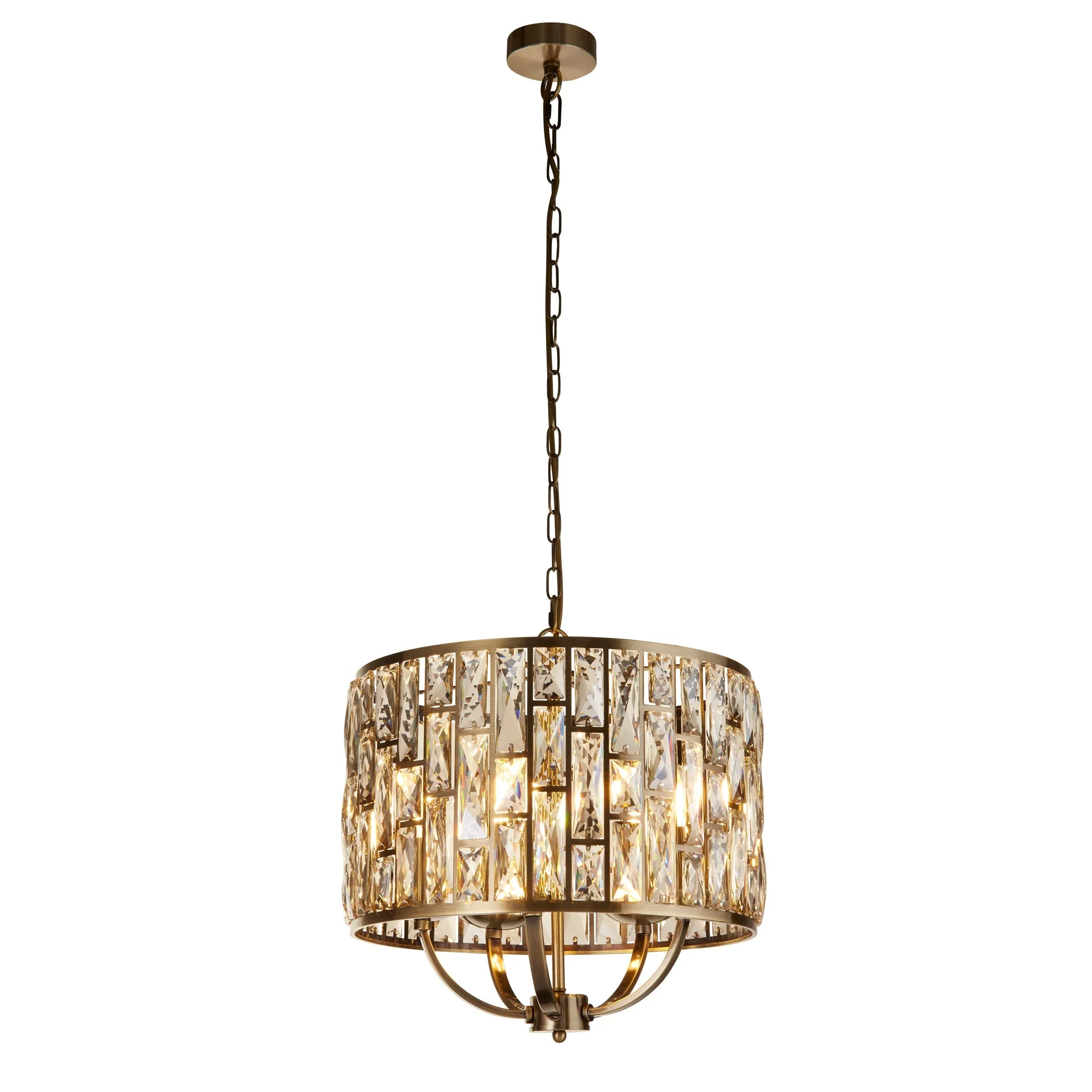 Bijou 1/3/5/8Lt Dimmable Pendant  - Chrome & Crystal/ Brass & Champagne - Image 7