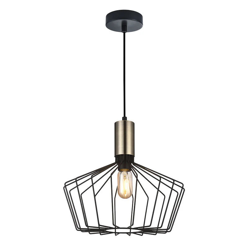 Bird Cage Pendant Light - Brass