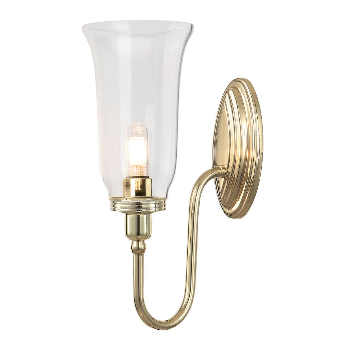 Blake 1Lt Bathroom Wall Light IP44 – Polished Brass/ Polished Chrome/Polished Nickel