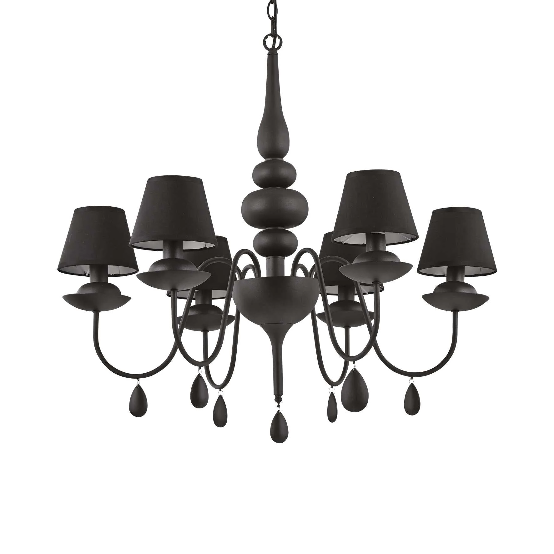 Blanche 6/8 Centre Celling Light - White/Black Finish - Image 2