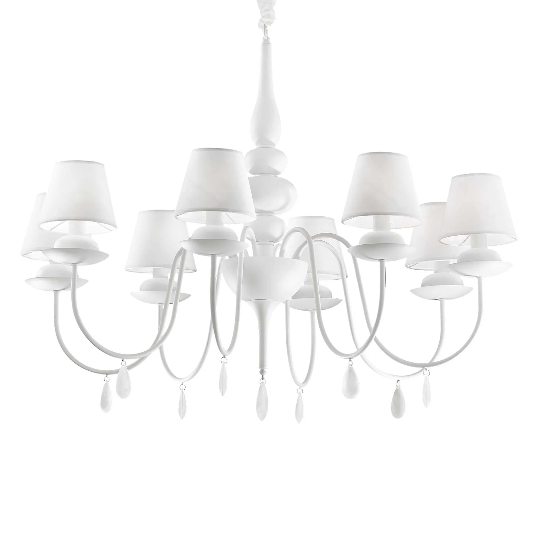 Blanche 6/8 Centre Celling Light - White/Black Finish - Image 3