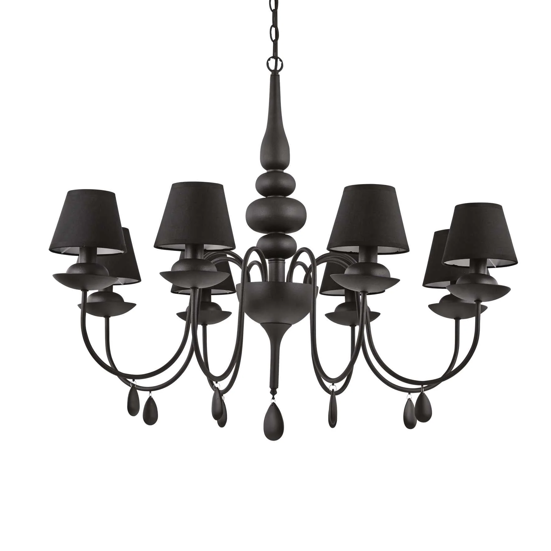 Blanche 6/8 Centre Celling Light - White/Black Finish - Image 4