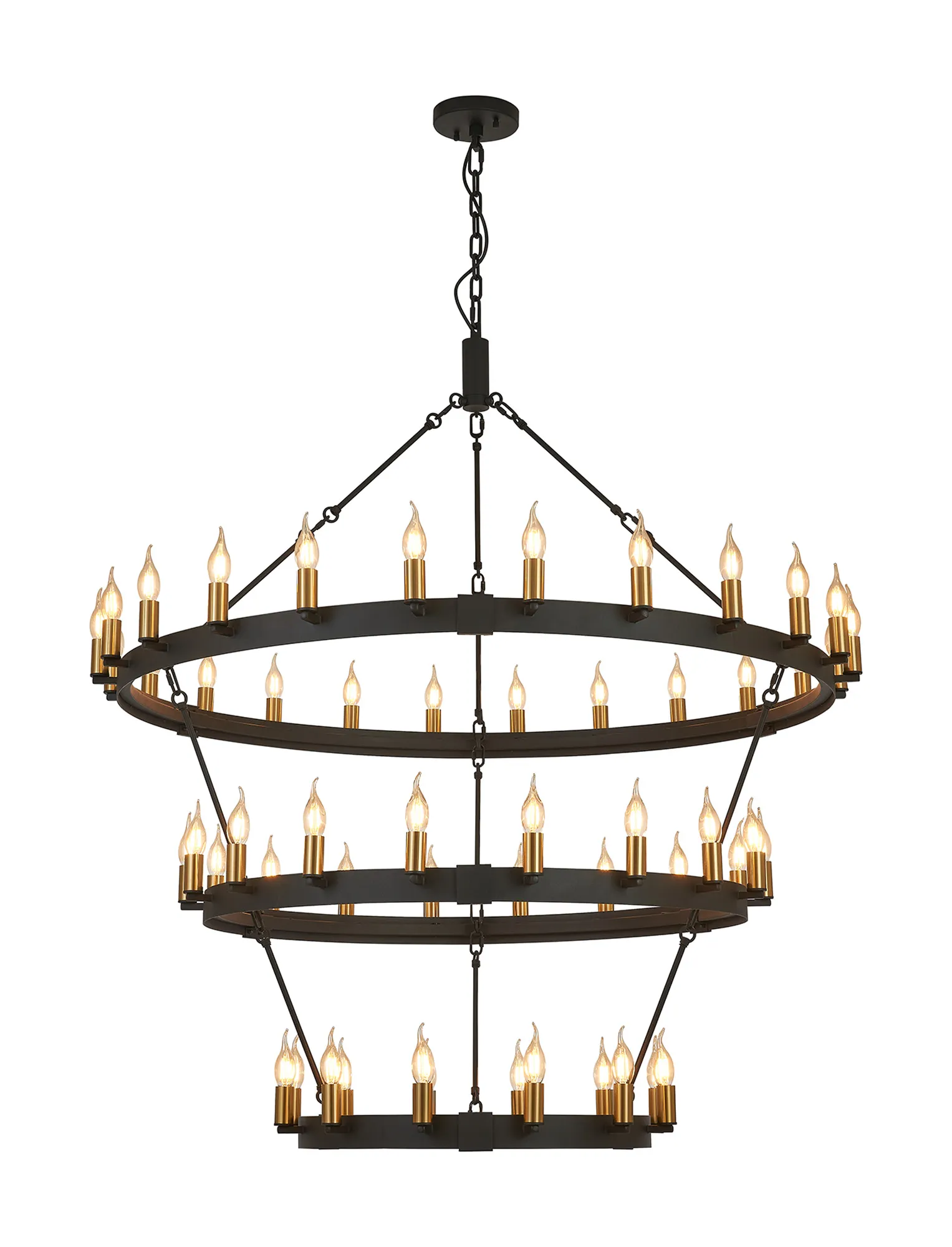 Blare 3 Tier 42/54 Light Chandelier- Various Finishes - Image 14