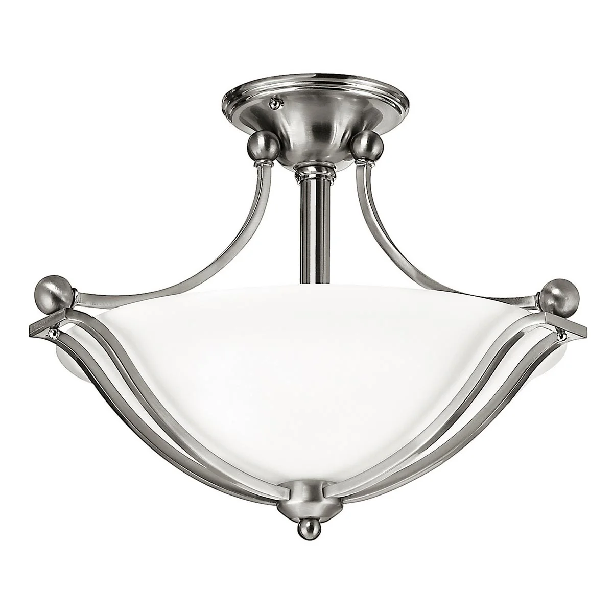 Bolla 2 Light Semi-Flush - Brushed Nickel