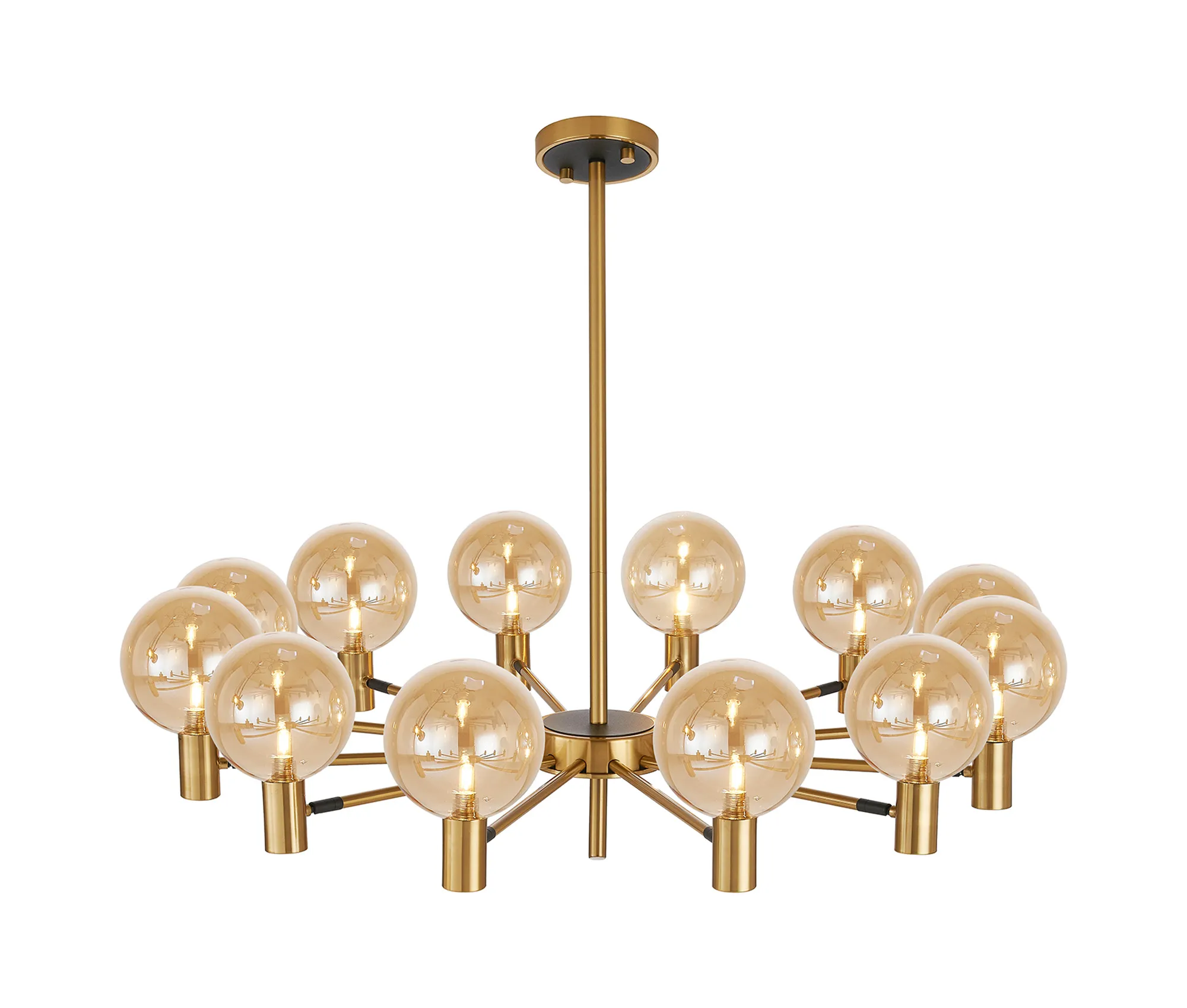 Brantley 8Lt/12Lt  Fixed Pendant/Semi Flush Light Adjustable Arms - Various Finishes - Image 11